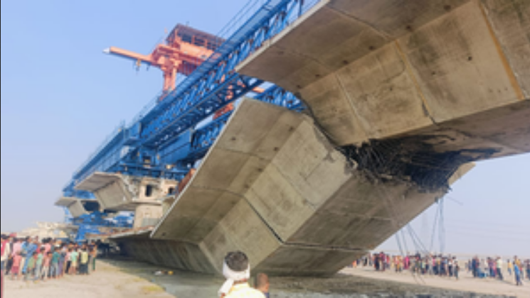 Bridge Under Construction Collapses in Bihar: One Fatality, Nine Injured