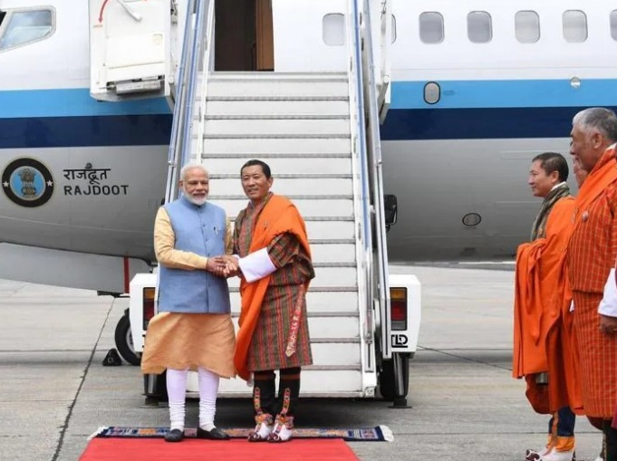 PM Modi arrives in Paro, to receive Bhutan’s highest civilian award